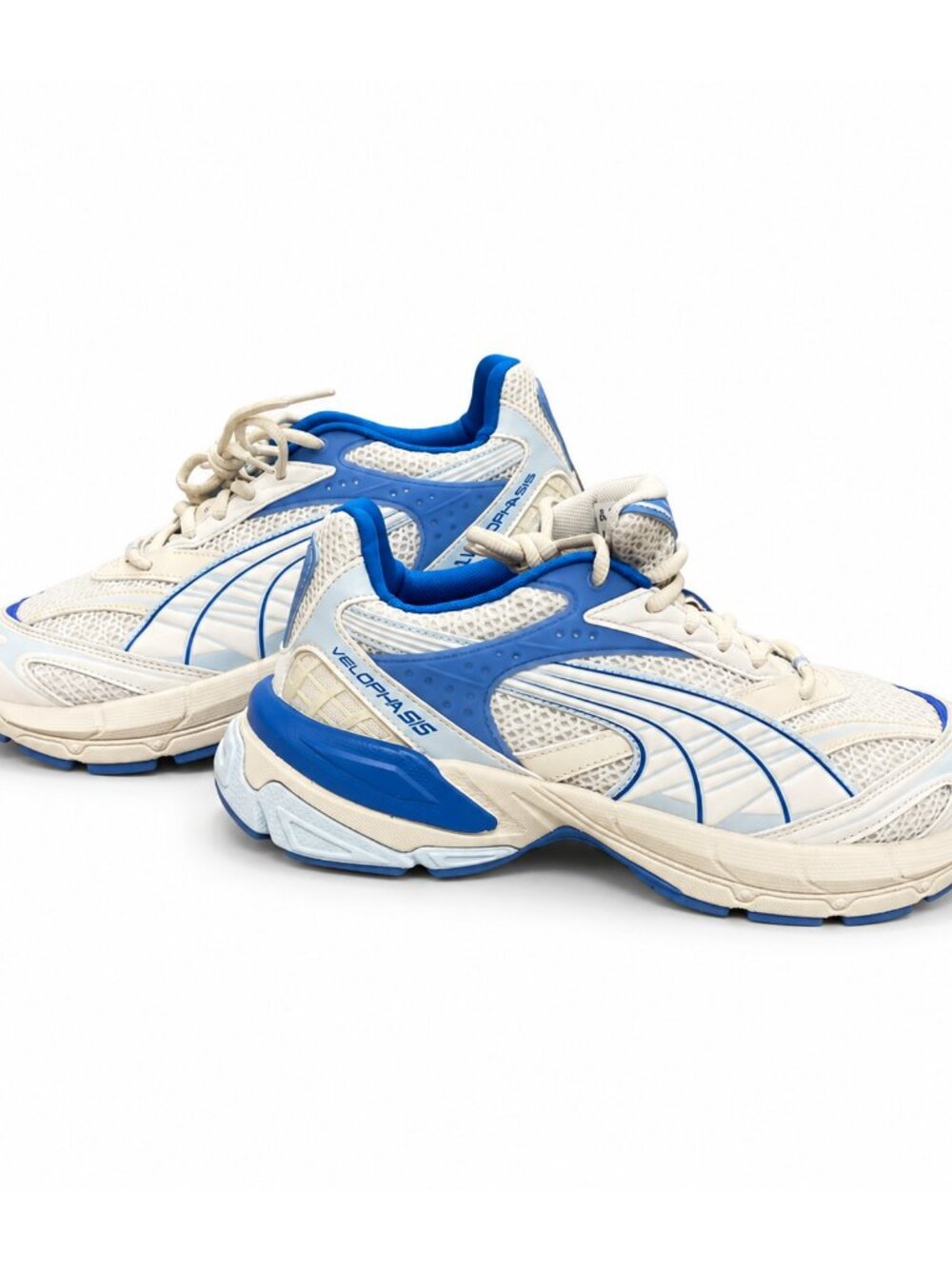 PUMA Velophasis Technisch Men’s 9.5 Ivory Blue New